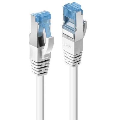 LINDY Netzwerkkabel Cat.6A S/FTP, Kupfer, LSOH, 500MHz, Weiß, 0,3m
