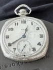 elgin pocket watch antique Square Cushion Shape 17J.14K Gold Filled Case.