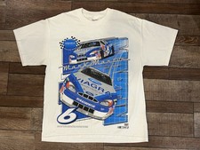 Mark Martin 6 Nascar Roush Racing Viagra Vtg 90s AOP All Over Print T Shirt L