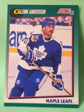 1991-92 Score Rookie and Traded - Glenn Anderson #61T - Toronto Maple Leafs
