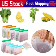 Reusable Stand Up Food Storage  Gallon Freezer Bags Leakproof BPA-Free for Snack