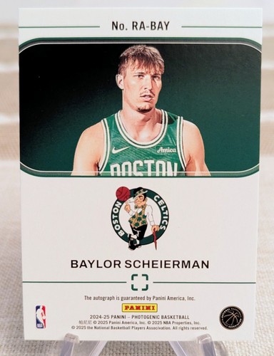 Baylor Scheierman 2024-25 Panini Photogenic /149 Auto Rookie Celtics -LAA1 - Picture 2 of 2