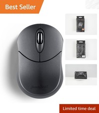 Stylish Graphite Gray Wireless Bluetooth Mouse - Ambidextrous, Compact Design