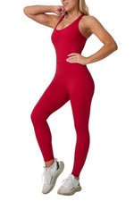 Women's Sleevesless Bodysuit Dance Unitard, Backless Bodycon Rompers Jumpsuit...