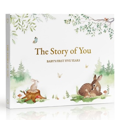 Baby Memory Book for Boys and Girls - First 5 Year Baby Book - Monthly Milestone