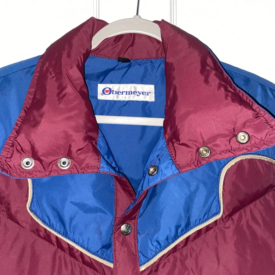 COLETE ACOLCHOADO ESTILO WESTERN OBERMEYER TAMANHO M Vintage - Imagem 2 de 4