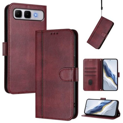 Für Infinix Smart 10 Plus Linienverbindung Schnalle Retro Leder Handyhülle