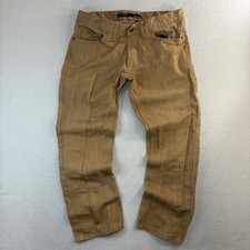 Y2K Rocawear Jeans Men 36x31 Brown Faded Baggy Embroidered Loose Denim Skater