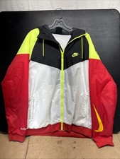 Nike Windrunner Jacket Mens XL Red, Yellow, Purple Full Zip Hooded Windbreaker