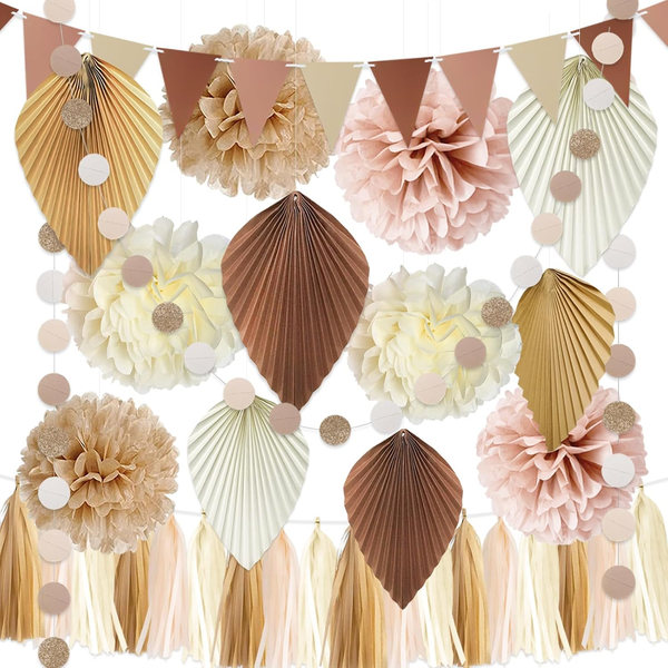 Babyparty Deko MäDchen Junge, Baby Shower Deko, Boho Style Deko Outdoor, Beinhal-image