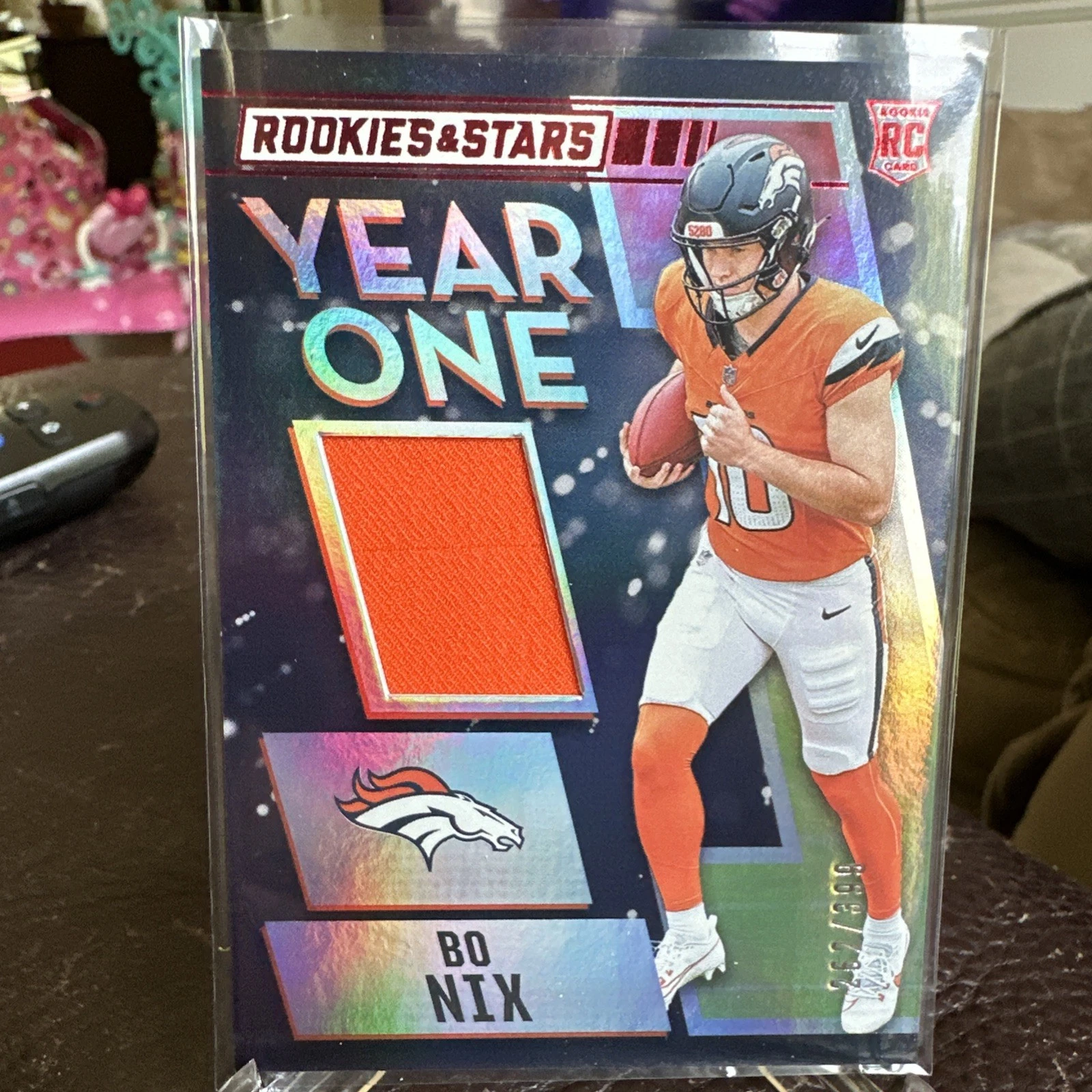 Bo Nix Panini Rookies & Stars Year One Relics #YOBNX Longevity