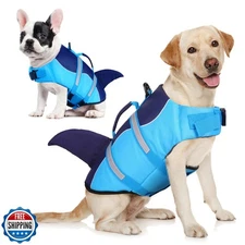 AOFITEE Dog Life Vest for Swimming, Shark Dog Life Jacket Large, High Flotati