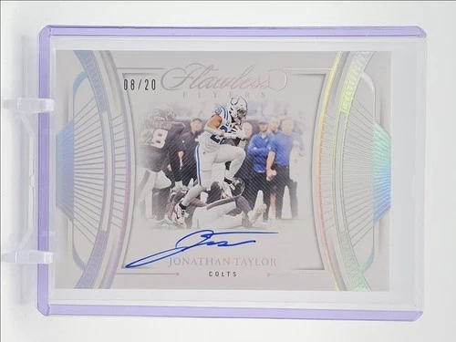 JONATHAN TAYLOR 2024-25 FLAWLESS FLYERS AUTOGRAPH SILVER COLTS AUTO /20 Q2323