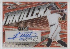 2022 Leaf Metal Thrillerz Orange Wave 3/3 Luis Matos #TH-LM2 Auto 13by