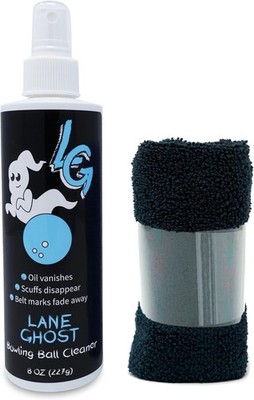 Lane Ghost Bowling Ball Cleaner Spray Kit - USBC Approved - Oil, Scuff, and Belt