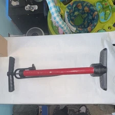 Schwinn Floor/Track Pump Red/Black Dual Valve Analog Gauge 120 PSI Cycling