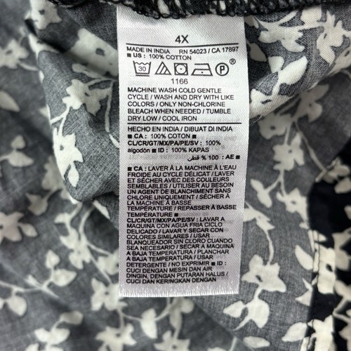 Old Navy Womens Plus Size 4X Floral Key Hole Back Short Sleeve Tunic Top - Picture 7 of 24