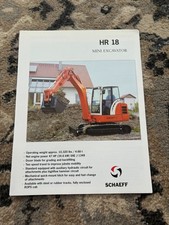 Schaeff HR18 MiniExcavator Brochure FCCA25
