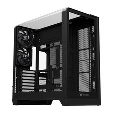Image of Thermaltake View 390 TG, Black, Dual Chamber Mid Tower, 2x CT120 Fans, Back-Conn
