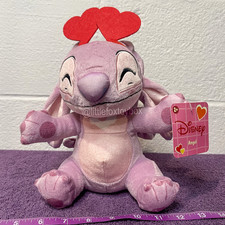 Disney Angel Plush Lilo  Stitch Pink Red Hearts Just Play 2555KM01 WT ESA Heart