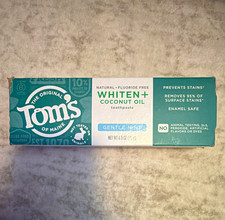 Tom's of Maine Whiten Coconut Oil Toothpaste Gentle Mint Fluoride-Free 4oz 4pk