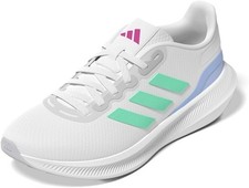 adidas Women's Run Falcon 3.0 Sneaker, White/Pulse Mint/Blue Dawn, 7