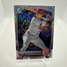 JJ Wetherholt 2025 Bowman Chrome Mojo Refractor #BCP-241. St. Louis Cardinals.