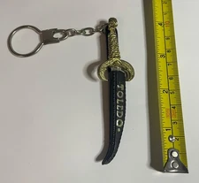 Mini Miniature Ornate TOLEDO Dagger Sword Knife w/Sheath Keychain Key Chain
