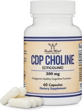 Double Wood Supplements CDP Choline (Citicoline) Supplement, Pharmaceutical Grad