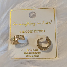 Do everything in Love 14K Gold Dipped Huggie ...