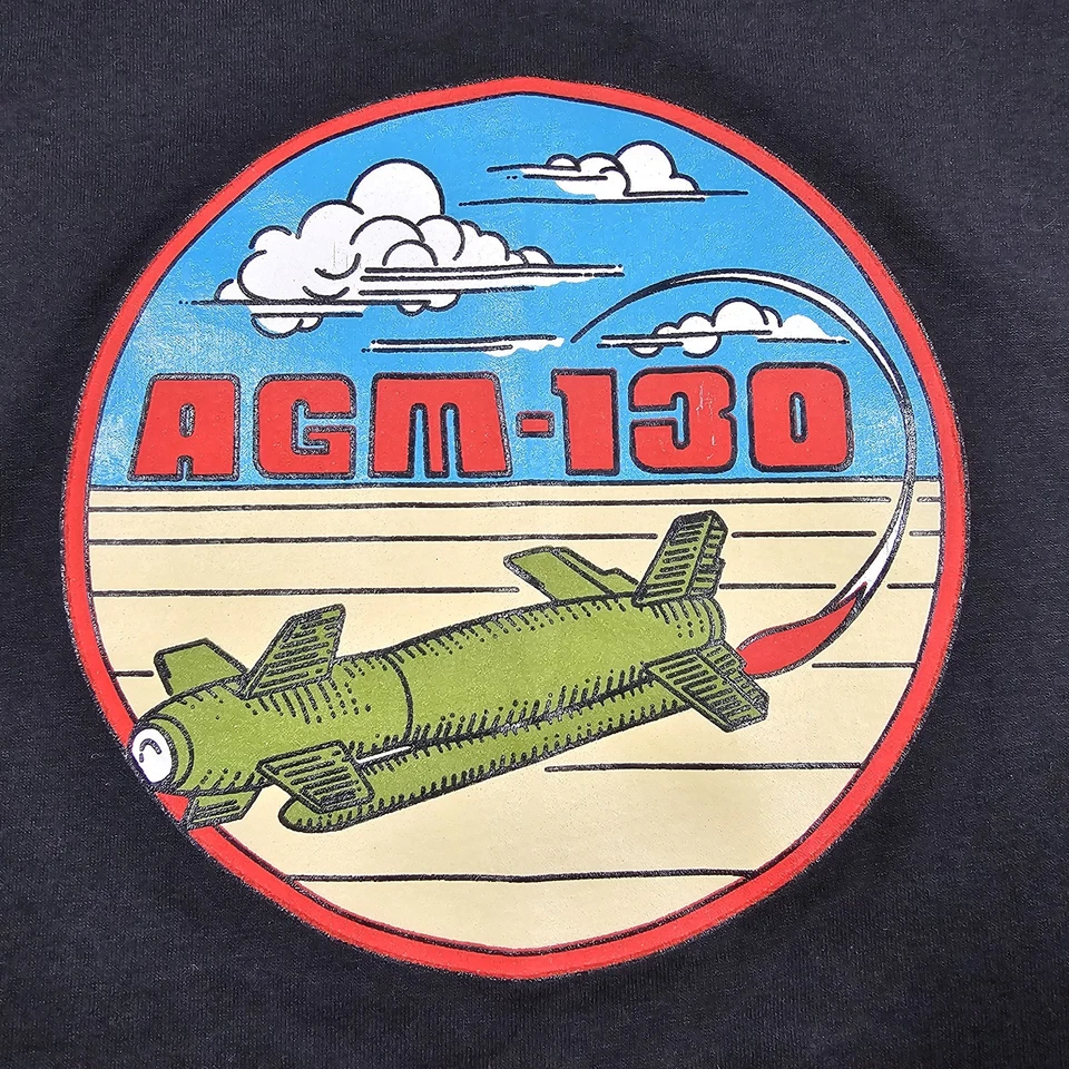 Camisa Militar DE Colección años 90 rockwell international Puntada Única AGM-130 Misle XL Foto 2 de 4