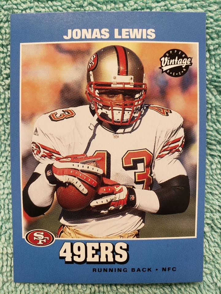 2001 UPPER DECK VINTAGE JONAS LEWIS #152 SAN FRANCISCO 49ERS  - Image 2 of 4