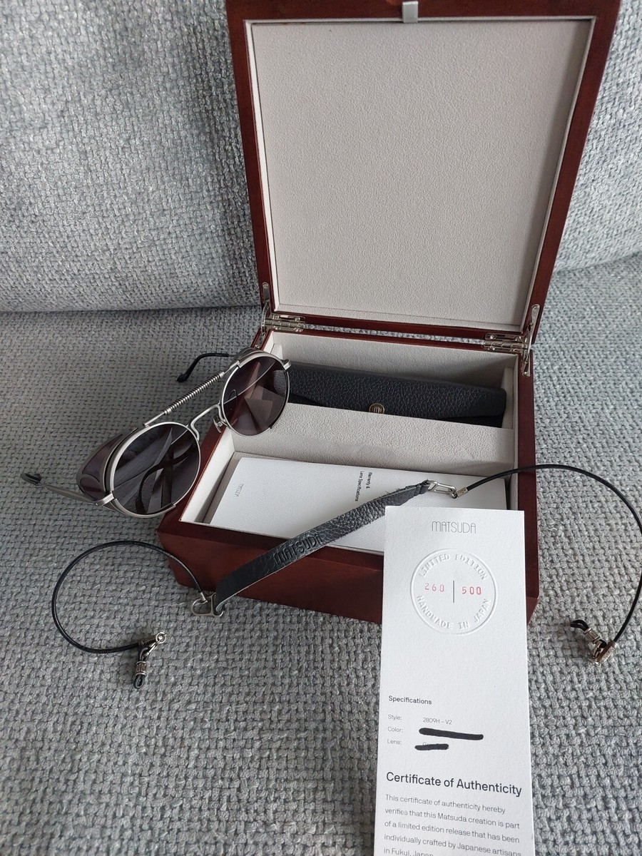 MATSUDA Terminator Sunglasses 2809H-V2 Antique Silver Gray Lens 52