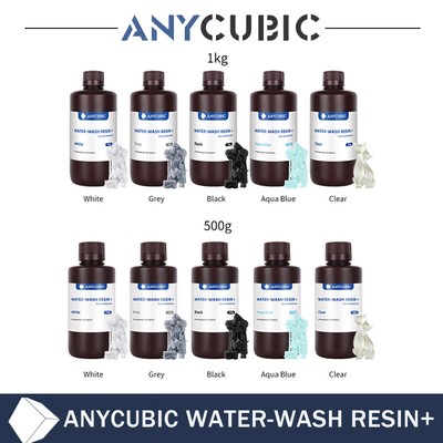 ANYCUBIC SLA LCD 3D Drucker Water Washable Resin UV Photopolymer Harz 365-405nm