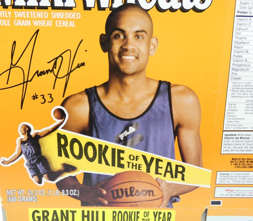 Grant Hill 1993 Novato del Año Kellogg's Frosted Mini-Wheats Box, Aplanado - Imagen 3 de 6