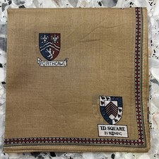 MAN HANDKERCHIEF BEIGE BROWN GEOMETRIC CLASSIC COTTON POCKET ART SQUARE 17" P27