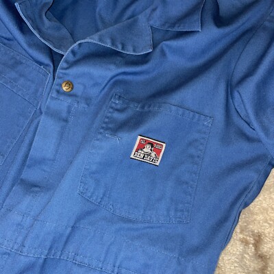 Vintage Ben Davis Work Coveralls Overalls Size 42R Navy Blue Rare