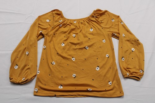 Love Glam Girl Girls' Kendall Crochet Detail Top EG7 Mustard Small NWT - Picture 3 of 3
