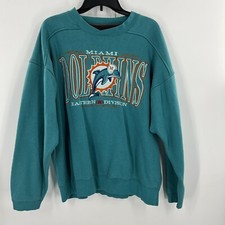 Starter Mens NFL Miami Dolphins Pullover Long Sleeve Sweater Size Large