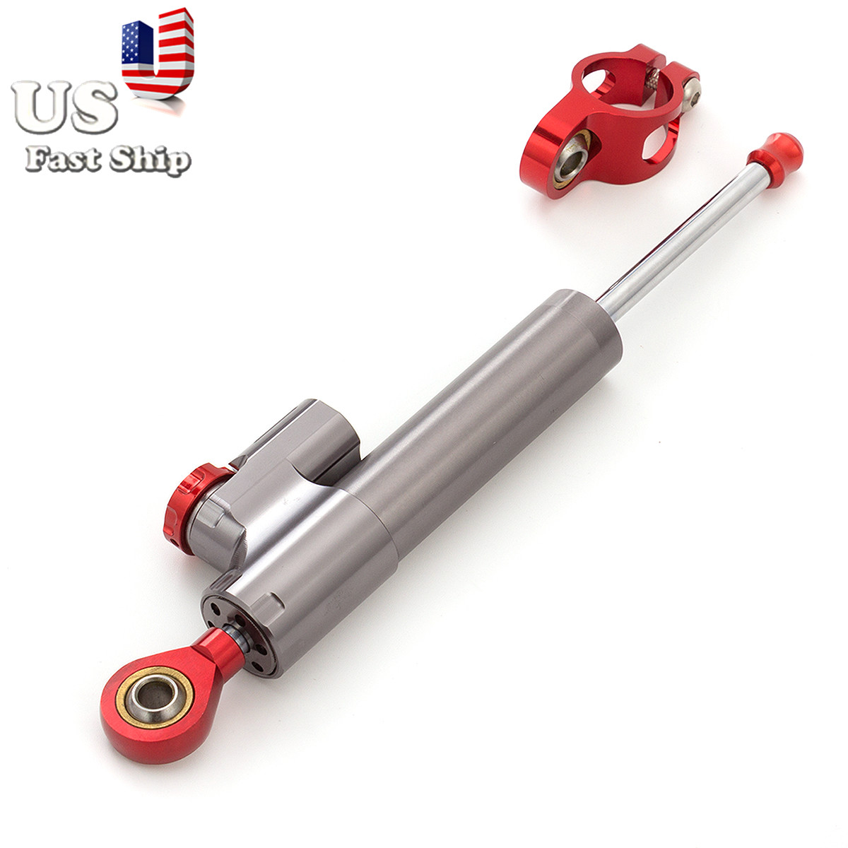 Steering Stabilizer Damper Gray For ZX636 ZX6R 05-06 ER-6N NINJA