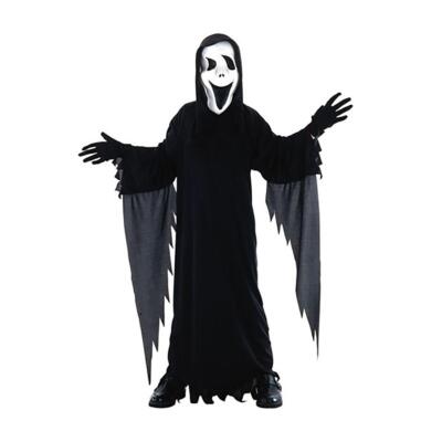 KARNEVAL HALLOWEEN KLEID SPECTRUM SCREAM GHOSTFACE + KINDERMASKE