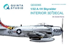 1/32 Quinta 3D Interior Decal #32065 A-1H Skyraider For Zoukei-Mura Kit