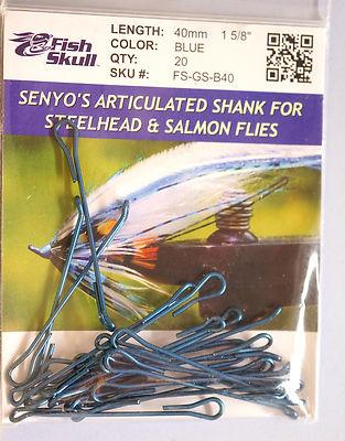 Senyo´s ARTICULATED SHANK für Salmon & Steelhead Flies 40mm or 25mm BLUE
