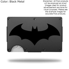 Custom "BATMAN" Laser Engraved Wallet - Pick A Wallet Color