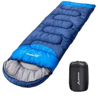 Bisinna Sleeping Bag With Pillow 4 Season Backpacking Sleeping Bag Lightweight-L