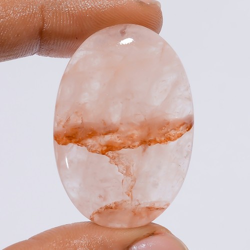 49 Ct. Cts Natural Oval Zuby Quartz Cabochon Earrings Supply 36X24X5 mm