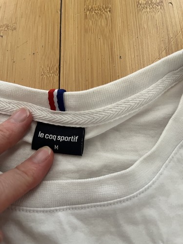 Le Coq Sportif Size M White T-shirt - Picture 3 of 9