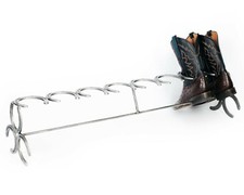 Handmade Horseshoe Boot Rack - 4 Pairs - The Heritage Forge