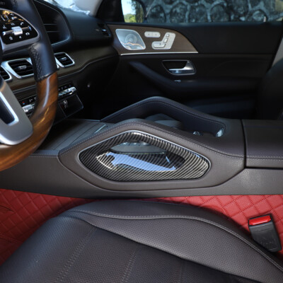 Carbon Fiber Style Center Grab Handle Trim Cover – Fits Mercedes GLE/GLS 2020-2024