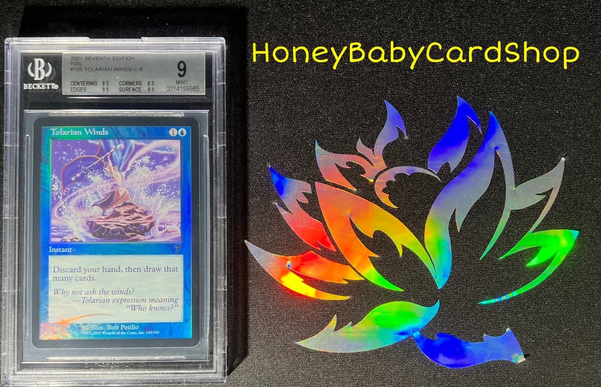MTG Seventh Edition Foil 2001 Tolarian Winds BGS 9.0 MINT Silver
